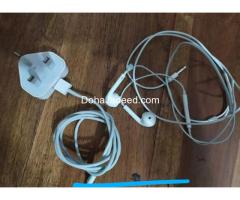 Original Apple charger & Headphones