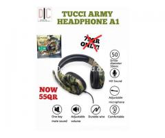 Tucci Army A1 PUBG Gaming Super Bass Headset With Mic