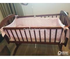 Wooden cradle and Bed canopy