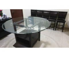 Round dining table with 5 chairs bought from Ansar gallery