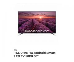 TCL 50-inch 4K UHD HDR Smart Android TV.