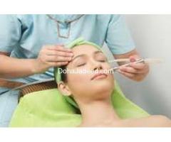 Facial scrub , Facial with diamond peel with gold mask with relaxation massage
